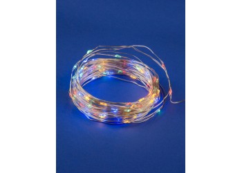 Светодиодная гирлянда Uniel Роса разноцветный ULD-S1000-100/SCB/3AA Multi IP20 Dew UL-00005483