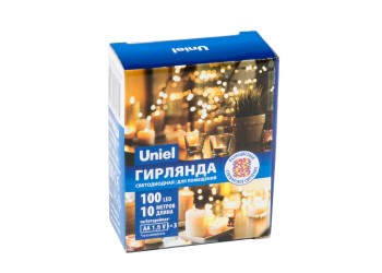 Светодиодная гирлянда Uniel Роса разноцветный ULD-S1000-100/SCB/3AA Multi IP20 Dew UL-00005483
