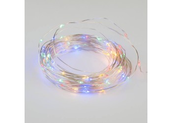 Светодиодная гирлянда Uniel Роса разноцветный ULD-S1000-100/SCB/3AA Multi IP20 Dew UL-00005483