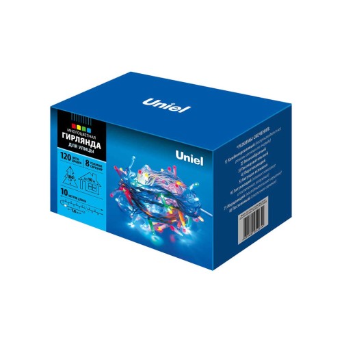 Уличная светодиодная гирлянда Uniel 220V разноцветный ULD-S1000-120/DWA Multi IP67 07927, купить в Минске по самой низкой цене