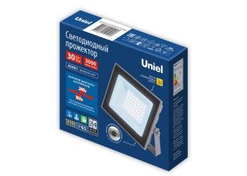 Прожектор светодиодный Uniel ULF-F23-30W/6500K IP65 160-240V Grey UL-00011845