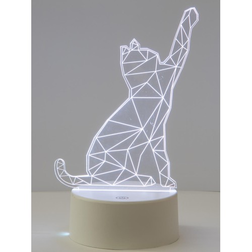 Фигурка светодиодная «Кошка» 25,5x13.5см Uniel ULI-M501 RGB/3AAA Catty/White UL-00007419, купить в Минске по самой низкой цене