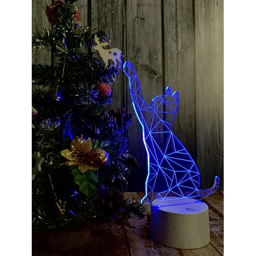Фигурка светодиодная «Кошка» 25,5x13.5см Uniel ULI-M501 RGB/3AAA Catty/White UL-00007419, купить в Минске по самой низкой цене