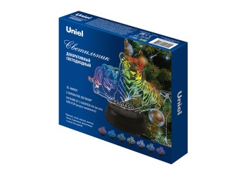 Светодиодная фигура Uniel ULI-M508 RGB/3AA Tiger Family/Black UL-00008403