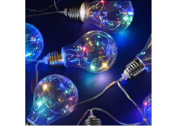 Гирлянда на солнечных батареях 400см разноцветная Uniel Лампочки USL-S-126/PT4000 Bulbs UL-00003332