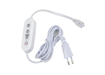 Таймер с вилкой и разъемом для фито светильника Uniel UST-E33 WHITE 2M UL-00006493