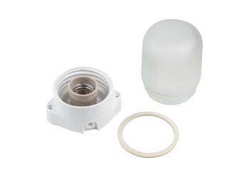 Потолочный влагозащищенный светильник для бань и саун Uniel UWL-K01R 60W/E27 IP65 White UL-00011471