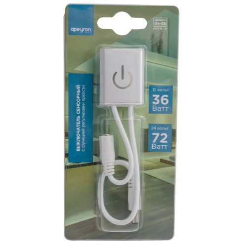 Выключатель сенсорный Apeyron с диммером 12/24V 04-05, купить в Минске по самой низкой цене