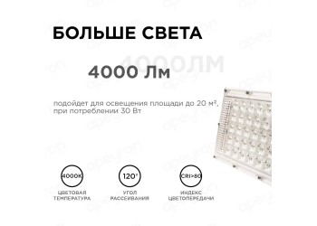 Прожектор светодиодный Apeyron 30W 4000K 05-41