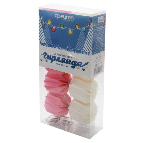 Гирлянда светодиодная Apeyron цветной бумажный фонарик 15-20, купить в Минске по самой низкой цене