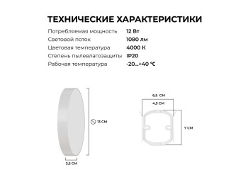 Светильник светодиодный накладной Apeyron 18-151