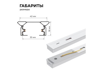 Шинопровод однофазный Apeyron 45-01