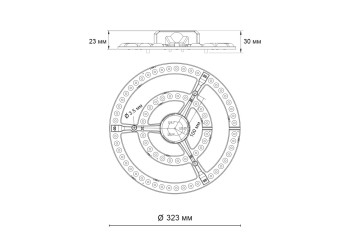 Светодиодный модуль с драйвером и рассеивателем Novotech Klark 72Вт 357571