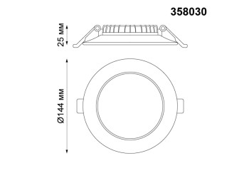 Встраиваемый светодиодный светильник Novotech Spot Luna 358030
