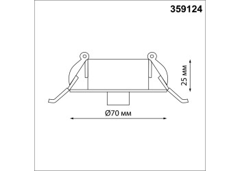 База для гибкого неона Novotech Konst Ramo для встраиваемого монтажа 359124