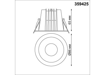 Встраиваемый светодиодный светильник Novotech Spot Lang 359425
