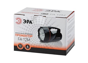 Фонарь-прожектор светодиодный ЭРА аккумуляторный 120 лм FA12M Б0012314