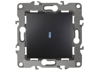 Выключатель одноклавишный с подсветкой ЭРА 12 10AX 250V 12-1102-05 Б0014637
