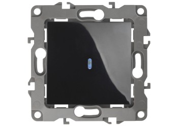 Выключатель одноклавишный с подсветкой ЭРА 12 10AX 250V 12-1102-06 Б0014638