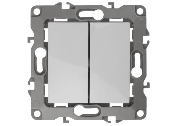 Переключатель двухклавишный ЭРА 12 10AX 250V 12-1106-01 Б0014663