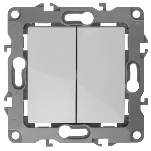 Переключатель двухклавишный ЭРА 12 10AX 250V 12-1106-01 Б0014663, купить в Минске по самой низкой цене