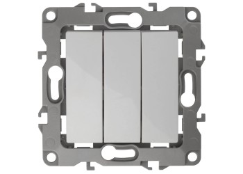 Выключатель трехклавишный ЭРА 12 10AX 250V 12-1107-01 Б0014669