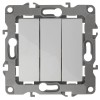 Выключатель трехклавишный ЭРА 12 10AX 250V 12-1107-01 Б0014669, купить в Минске по самой низкой цене