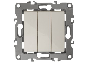 Выключатель трехклавишный ЭРА 12 10AX 250V 12-1107-02 Б0014670