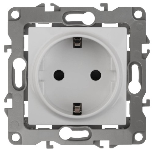 Розетка ЭРА 12 2P E Schuko со шторками 16A 250V 12-2102-01 Б0014687, купить в Минске по самой низкой цене