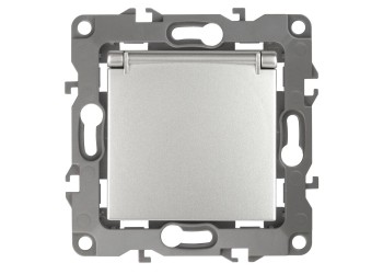 Розетка ЭРА 12 2P E Schuko со шторками с крышкой 16A 250V 12-2103-03 Б0014695