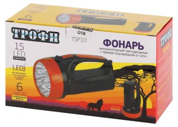 Прожекторный светодиодный фонарь ЭРА Трофи аккумуляторный 168х91х85 65 лм TSP10 Б0016537