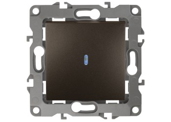 Выключатель одноклавишный с подсветкой ЭРА 12 10AX 250V 12-1102-13 Б0019281