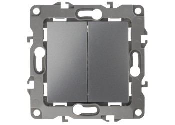 Переключатель двухклавишный ЭРА 12 10AX 250V 12-1106-12 Б0019295