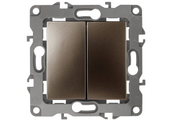 Переключатель двухклавишный ЭРА 12 10AX 250V 12-1106-13 Б0019296