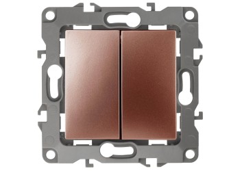 Переключатель двухклавишный ЭРА 12 10AX 250V 12-1106-14 Б0019297