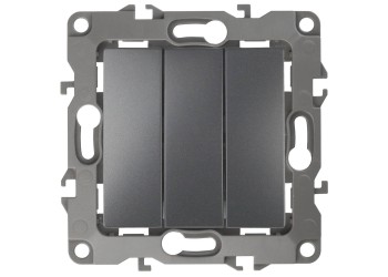 Выключатель трехклавишный ЭРА 12 10AX 250V 12-1107-12 Б0019299