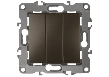 Выключатель трехклавишный ЭРА 12 10AX 250V 12-1107-13 Б0019300