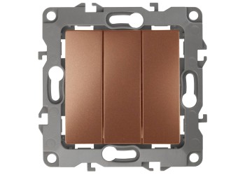 Выключатель трехклавишный ЭРА 12 10AX 250V 12-1107-14 Б0019301