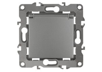 Розетка ЭРА 12 2P E Schuko со шторками с крышкой 16A 250V 12-2103-12 Б0019327