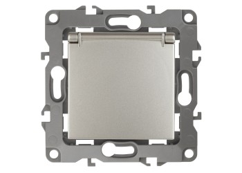 Розетка ЭРА 12 2P E Schuko со шторками с крышкой 16A 250V 12-2103-15 Б0019330