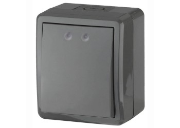 Выключатель одноклавишный ЭРА Эксперт 10AX 250V IP54 11-1401-03 Б0020670