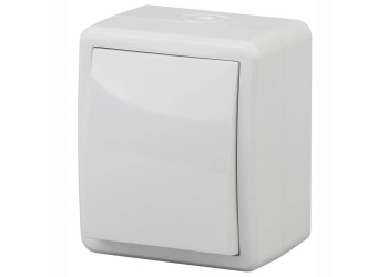 Выключатель одноклавишный с подсветкой ЭРА Эксперт 10AX 250V IP54 11-1402-01 Б0020671