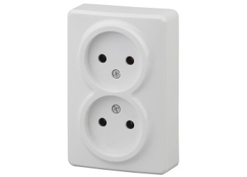 Розетка ЭРА Эксперт 2x2P 16A 250V 11-2202-01 Б0020682