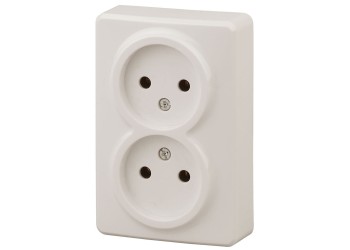 Розетка ЭРА Эксперт 2x2P 16A 250V 11-2202-02 Б0020683
