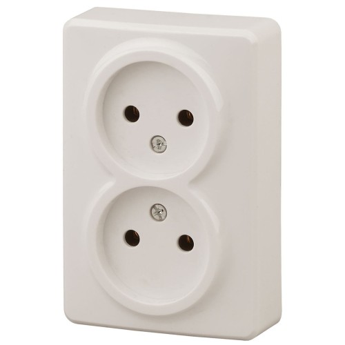 Розетка ЭРА Эксперт 2x2P 16A 250V 11-2202-02 Б0020683, купить в Минске по самой низкой цене