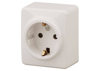 Розетка ЭРА Эксперт 2P E Schuko со шторками 16A 250V 11-2204-02 Б0020689