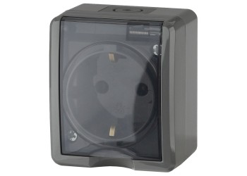 Розетка ЭРА Эксперт 2P E IP54 со шторками 16A 250V 11-2402-03 Б0020715