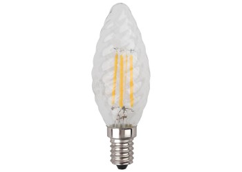 Лампа светодиодная филаментная ЭРА E14 5W 4000K прозрачная F-LED BTW-5W-840-E14 Б0027936