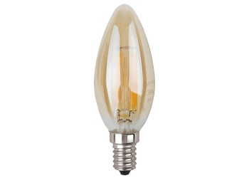 Лампа светодиодная филаментная ЭРА E14 5W 2700K золотая F-LED B35-5W-827-E14 gold Б0027939
