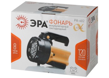 Фонарь-прожектор светодиодный ЭРА аккумуляторный 208х133 300 лм PA-602 Б0031033